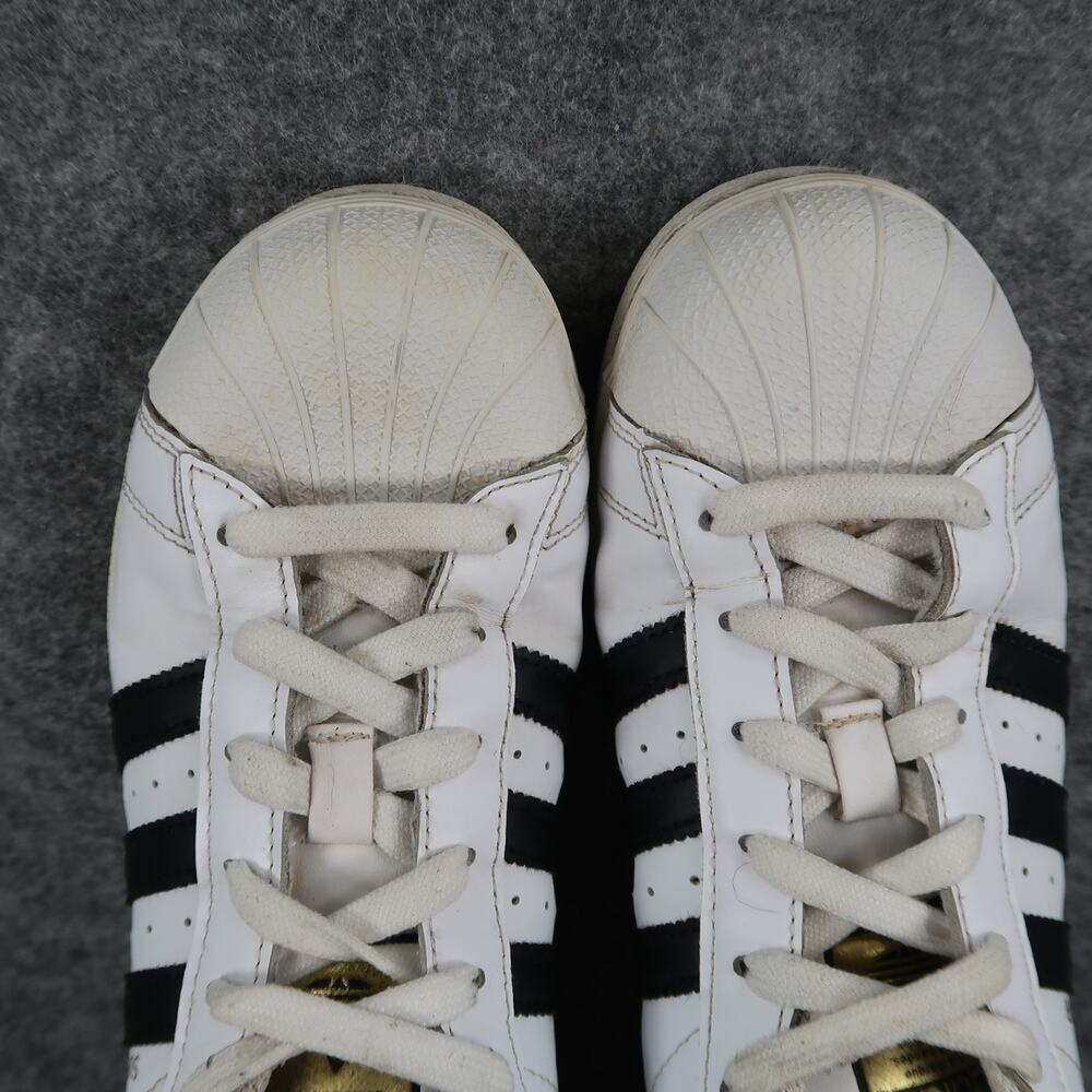 Adidas Shoes Kids 5 Sneakers Superstar Casual Lifestyle White Black Lace Up Low - Picture 9 of 13